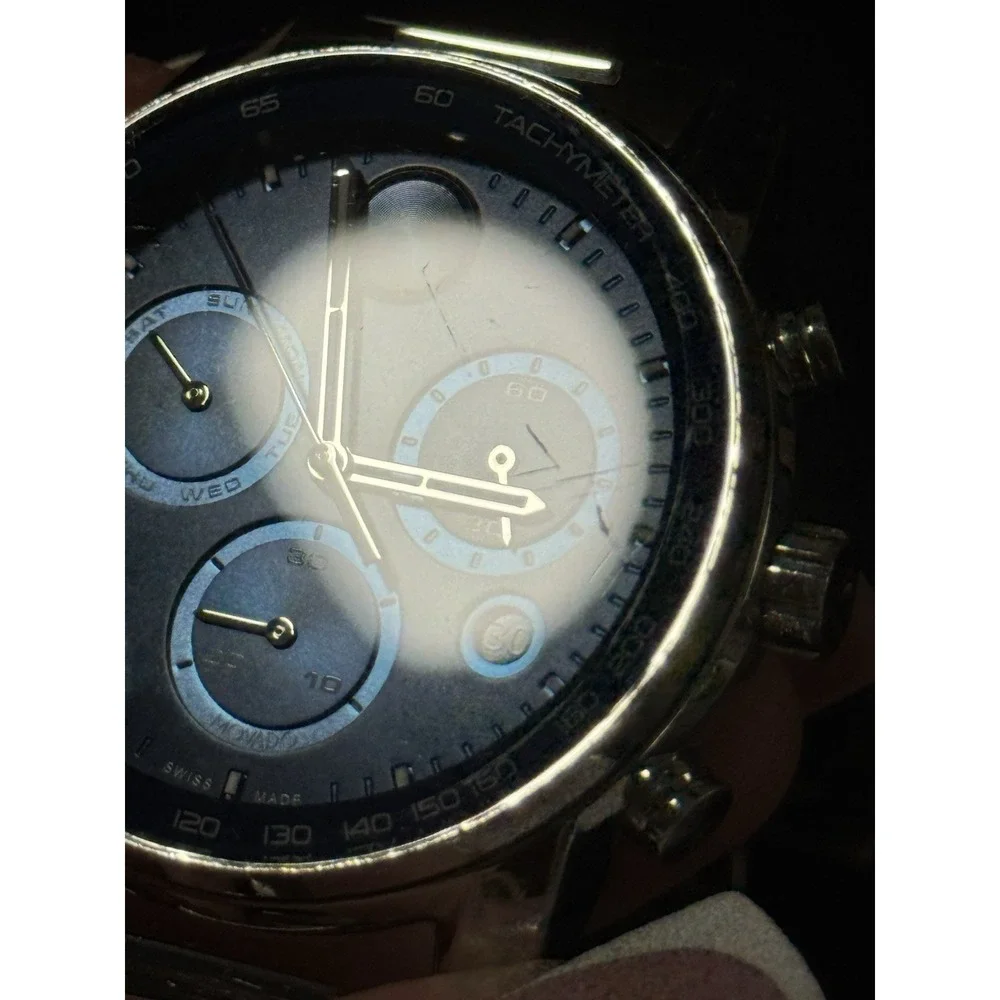 Movado Men's Bold Verso Silver-Tone Dial Quartz Watch